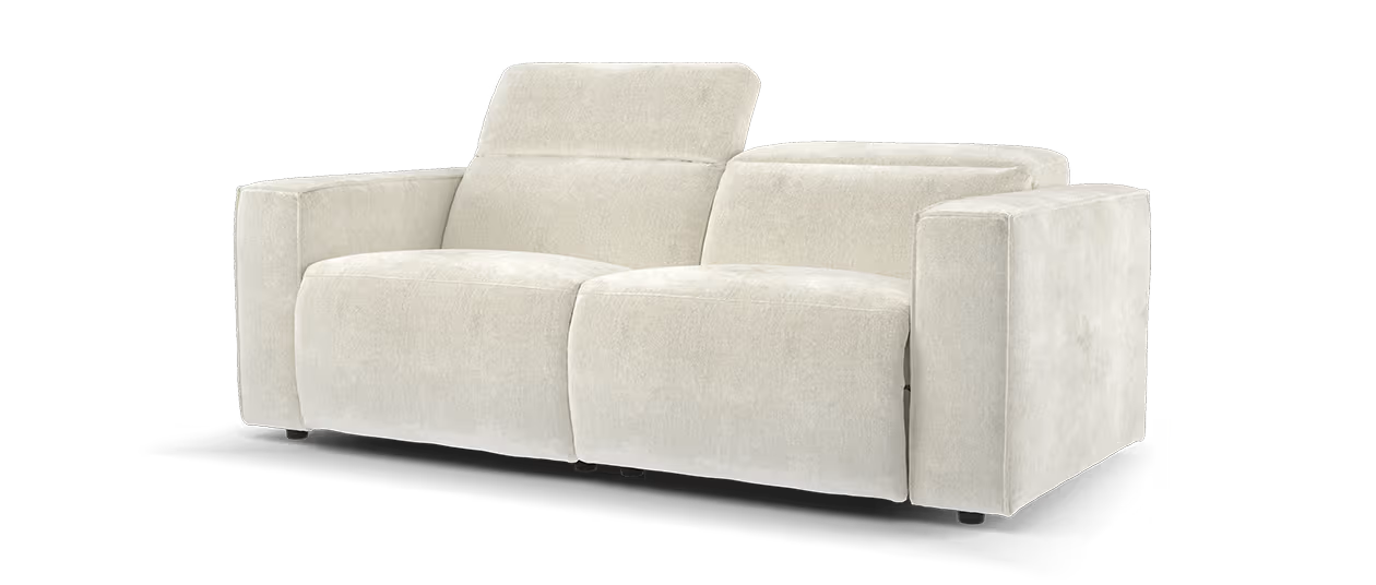 Sofology The Horizon Fabric 2 Seater in Textured Chenille Stone