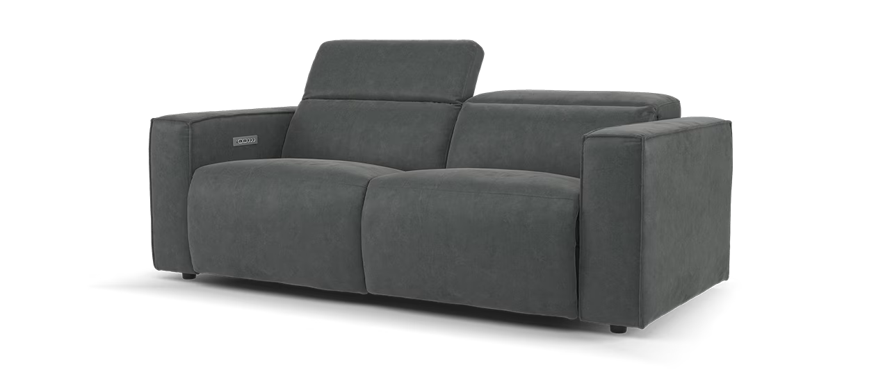 Sofology The Horizon Fabric 2.5 Seater Power Recliner/Headrest in Lifestyle Flecked Charcoal