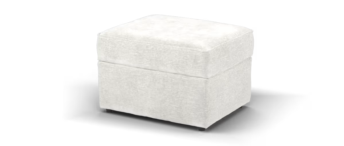 Sofology Mayfair Fabric Storage Footstool in Linen Look Chenille Mist
