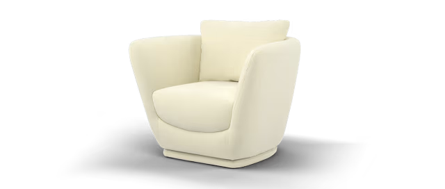 Sofology Serene Swivel Chair in Casual Chenille Ivory