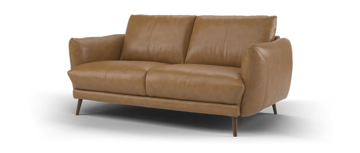 Sofology Adler Leather 2 Seater in Relaxed Soft Tan