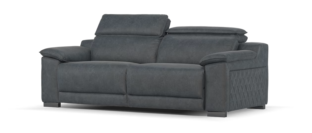 Sofology The Benz 3 Seater Sofa in Lifestyle Flecked Fabric Charcoal