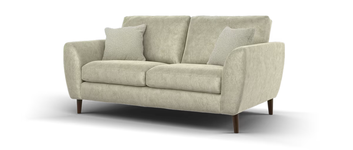 Sofology The Hackney Fabric 2 Seater Sprung Seats in Lifestyle Dapple Fabric Stone Mix