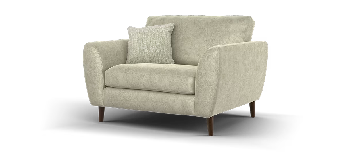 Sofology The Hackney Love Seat in Dapple Fabric Stone Mix