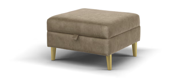 Sofology Hackney Fabric Storage Memory Foam Footstool in Lifestyle Dapple Mocha