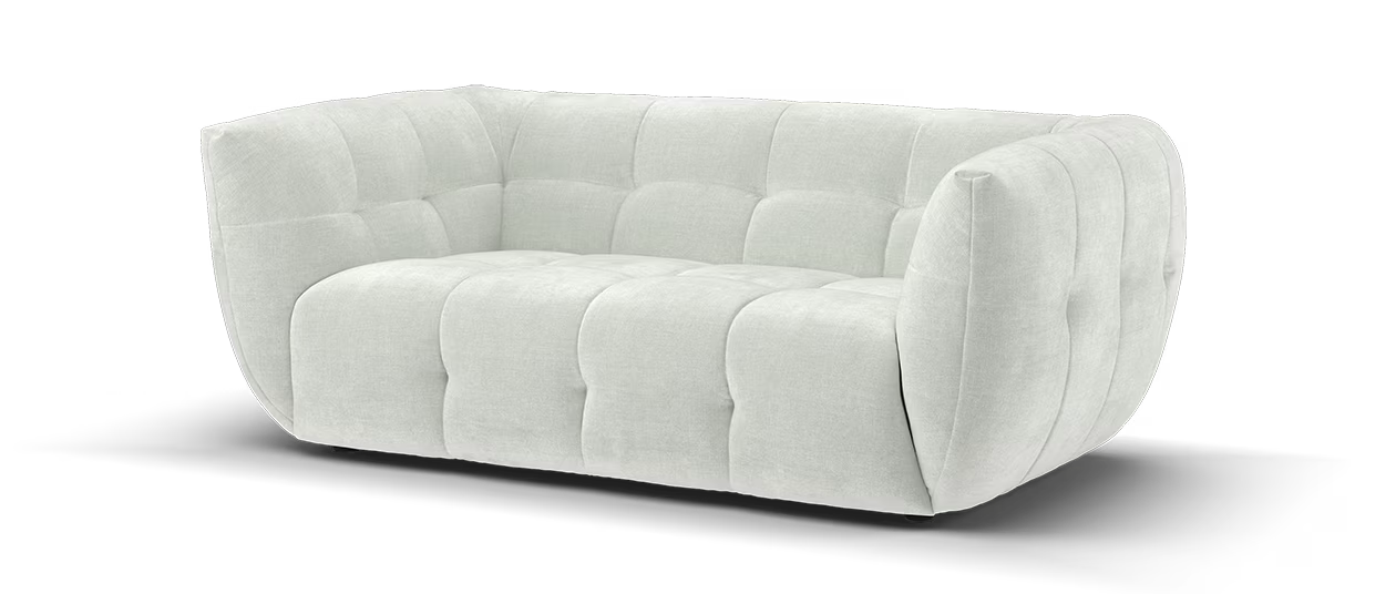 Sofology Lunar Fabric 2 Seater in Textured Chenille Stone