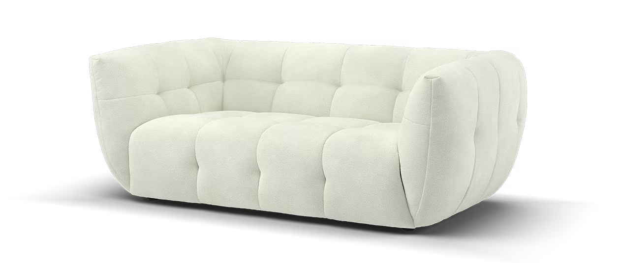 Sofology Lunar Fabric 2 Seater in Woven Boucle Linen