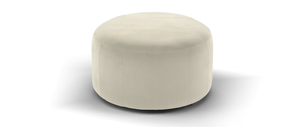 Sofology Fitzrovia Fabric Designer Footstool in Matt Velvet Stone Without Trim
