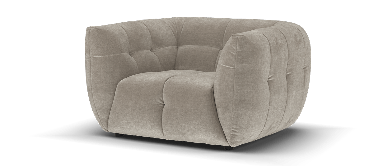 Sofology The Lunar Fabric Love Seat in Relaxed Chenille Nutmeg