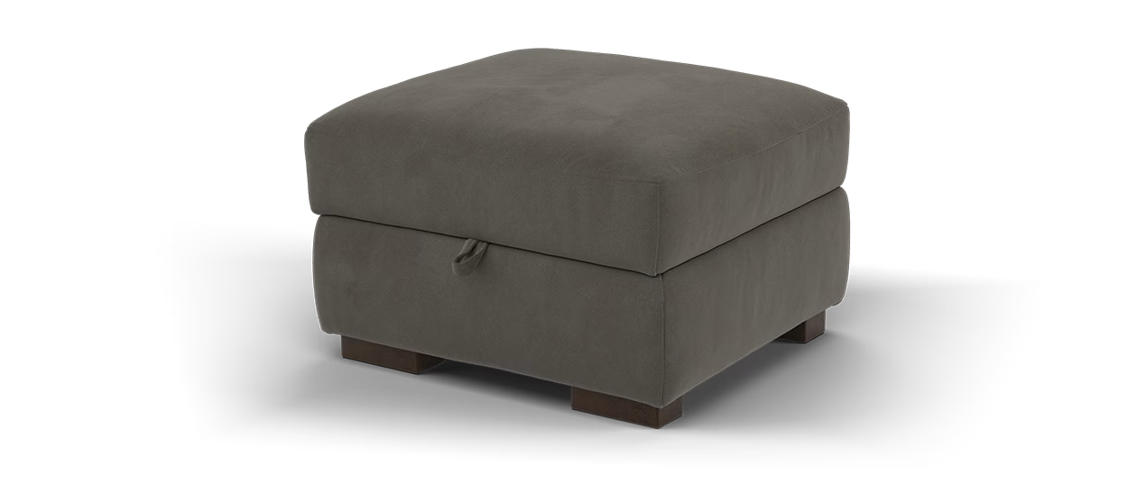 Sofology Metropolitan Storage Footstool in Lifestyle Textured Fabric Chocolate