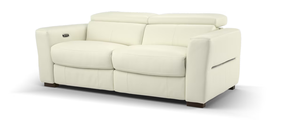 Sofology Metropolitan Leather 3 Seater Power Recliner in Trusty Matt Bone