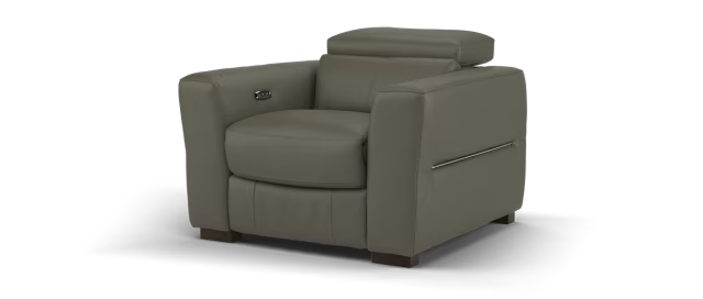 Sofology Metropolitan Chair Power Recliner in  Trusty Matt Leather Chocolate