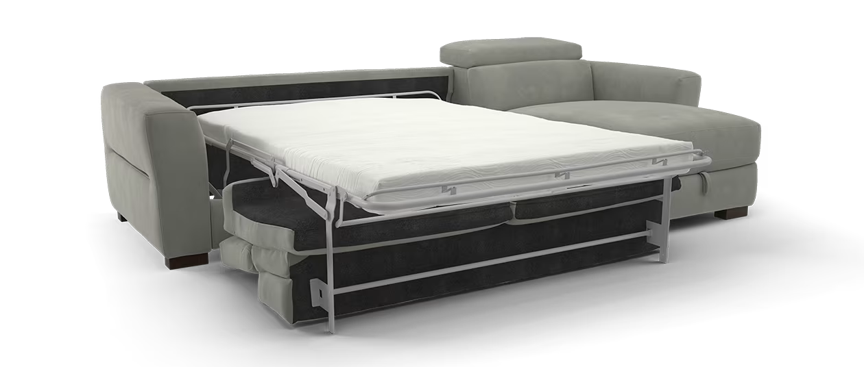 Sofology Metropolitan Fabric 4 Seater Chaise Sofabed with Storage in Lifestyle Textured Charcoal