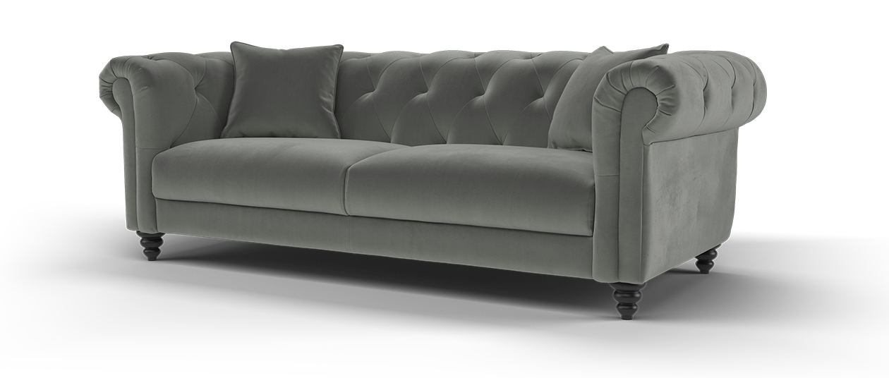 Balmoral 3 Seater  - Velvet slate - Limited Edition (J27)