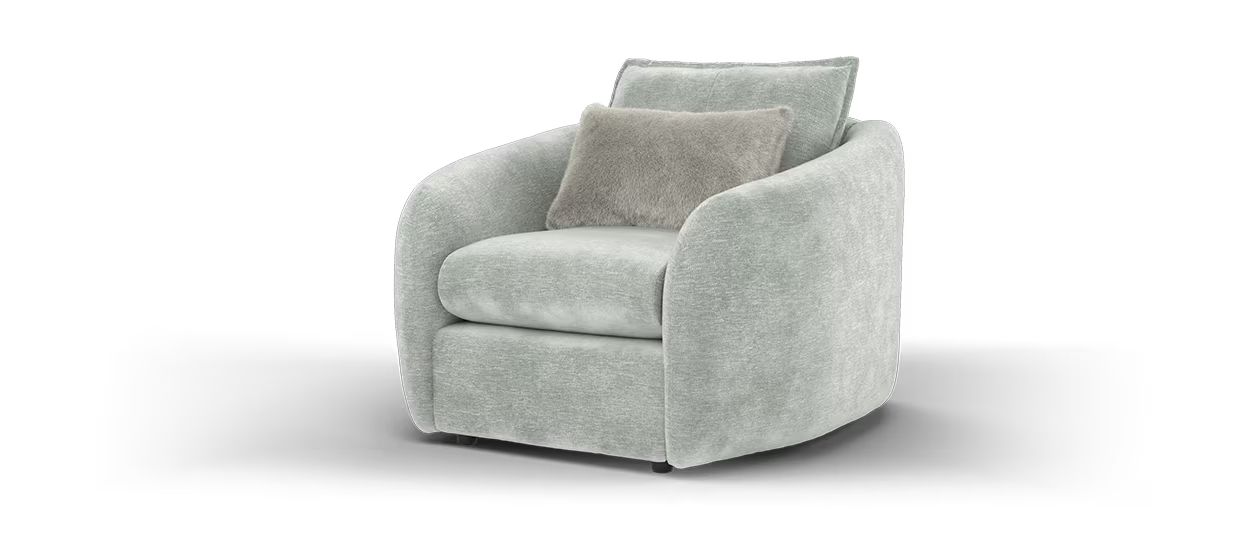 Sofology The Portobello Chair in Linen Look Chenille Grey Mix
