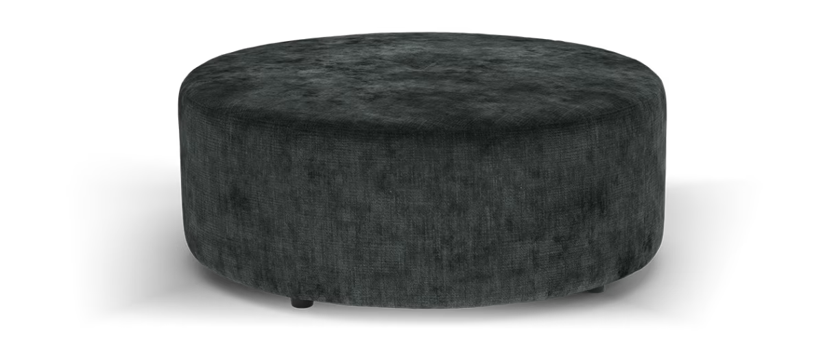 Sofology Portobello Fabric Designer Foam Footstool in Luxury Chenille Anthracite