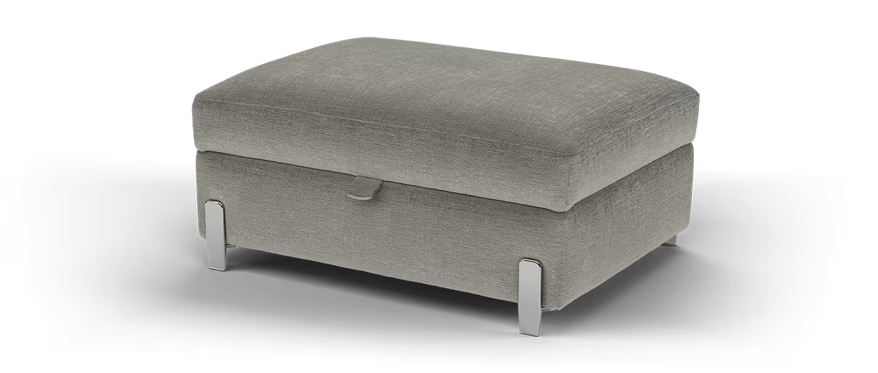 Sofology The Westwood Storage Footstool in Teddy Chenille Slate All Over