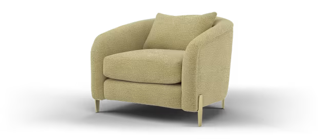 Sofology Westwood Fabric Accent Chair in Soft Boucle Caramel