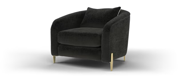 Sofology The Westwood Fabric Accent Chair in Teddy Chenille Black Mix