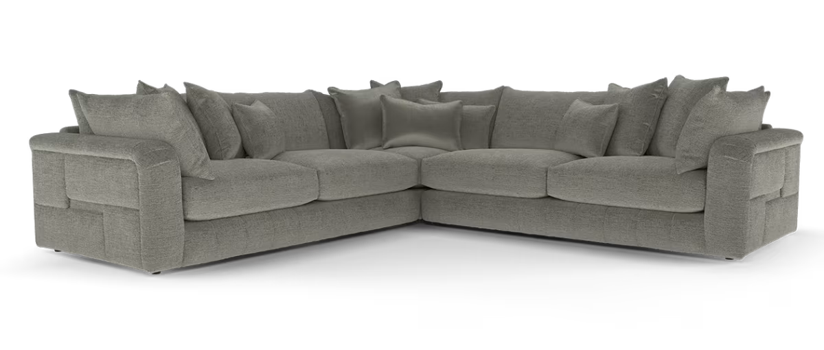 Sofology Westwood Fabric 3 Corner 3 No Trim in Teddy Chenille Slate