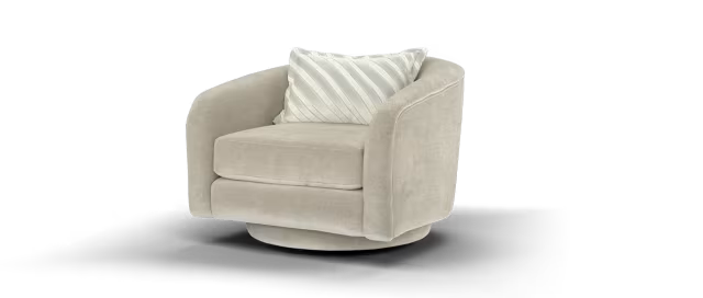 Sofology The Oscar Swivel Chair in Fine Textured Chenille Stone Mix