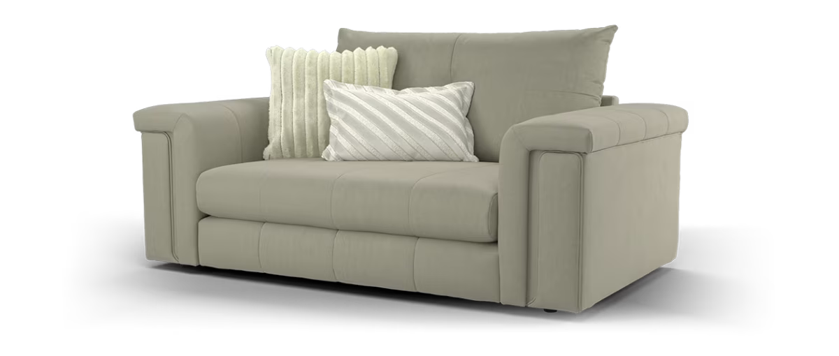 Sofology The Oscar Loveseat in Super Matt Velvet Pebble