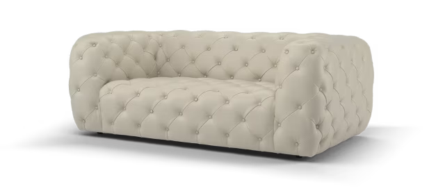 Sofology Venezia Leather 2 Seater in Trusty Embossed Stone