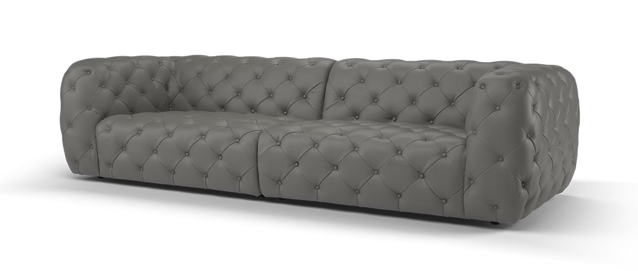 Sofology The Venezia Leather 4 Seater in Trusty Embossed Elephant