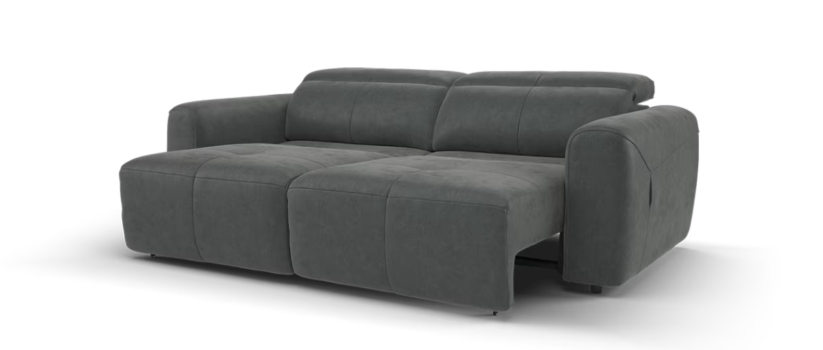 Sofology Riviera Fabric 3 Seater Motion Chaise in Lifestyle Flecked Charcoal