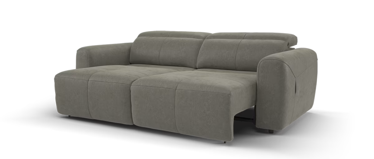 Sofology Riviera Fabric 3 Seater Motion Chaise in Lifestyle Flecked Mocha