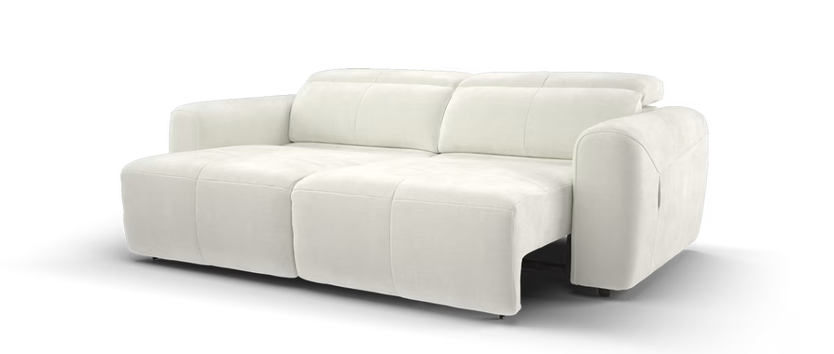 Sofology Riviera Fabric 3 Seater Motion Chaise in Relaxed Chenille Cotton