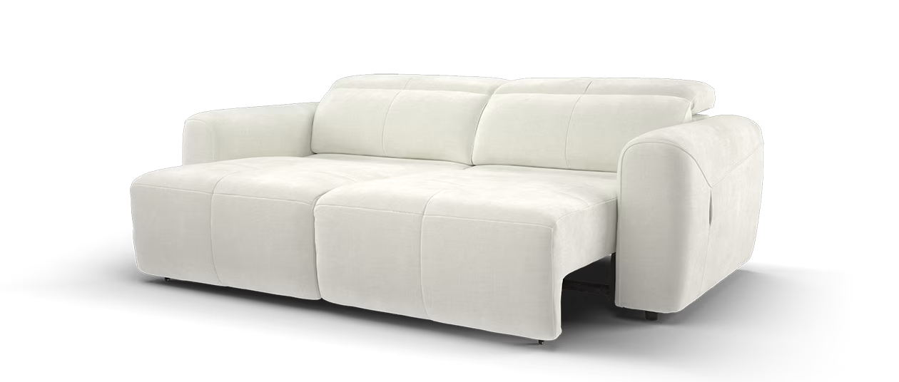 Sofology The Riviera 3 Seater Motion Chaise in Relaxed Chenille Cotton