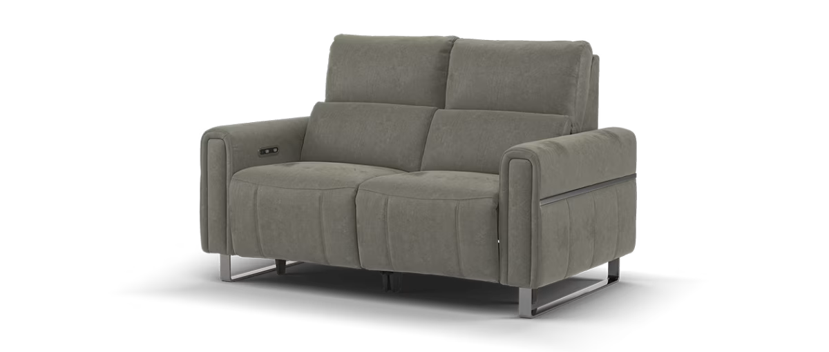 Sofology Ravello Fabric 2 Seater Power Recliner in Lifestyle Flecked Mocha