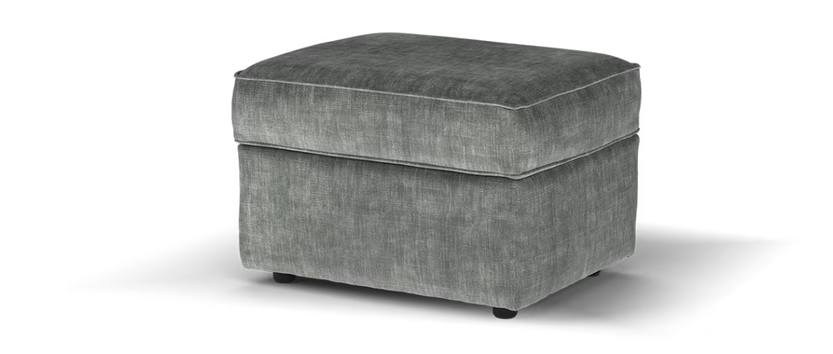 Sofology Georgio Fabric Storage Footstool Feather Flex Interior in Luxe Chenille Grey