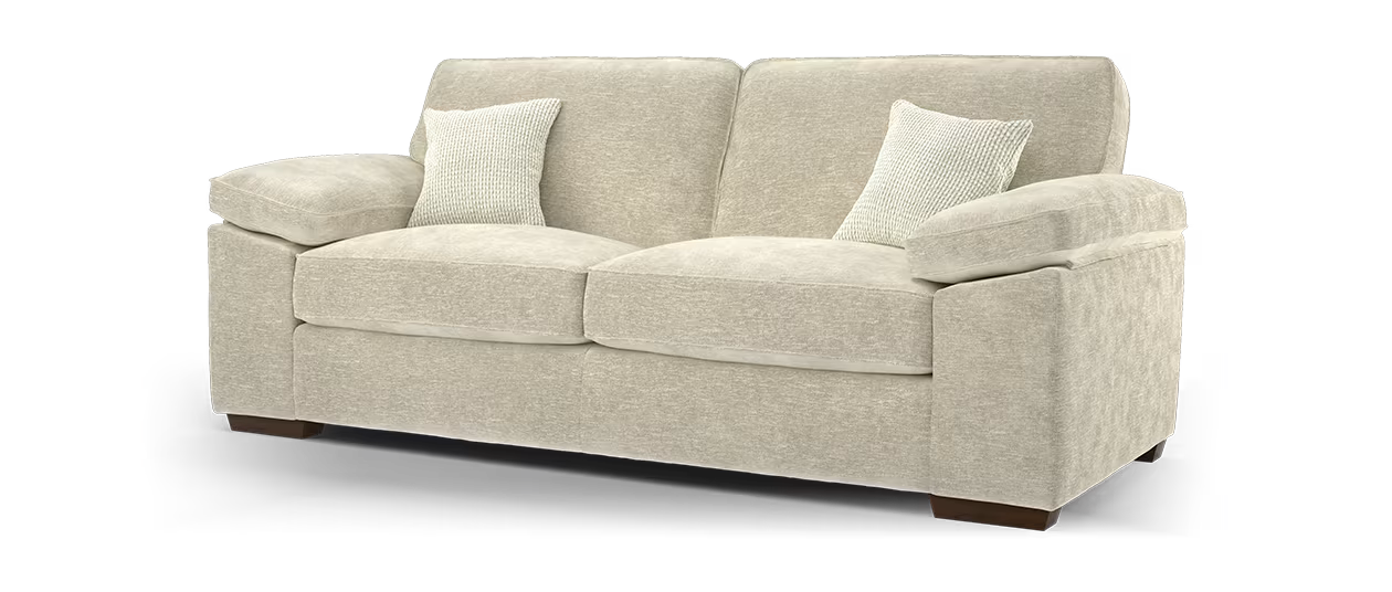 Sofology Brixton 3 Seater in Linen Look Chenille Truffle Mix