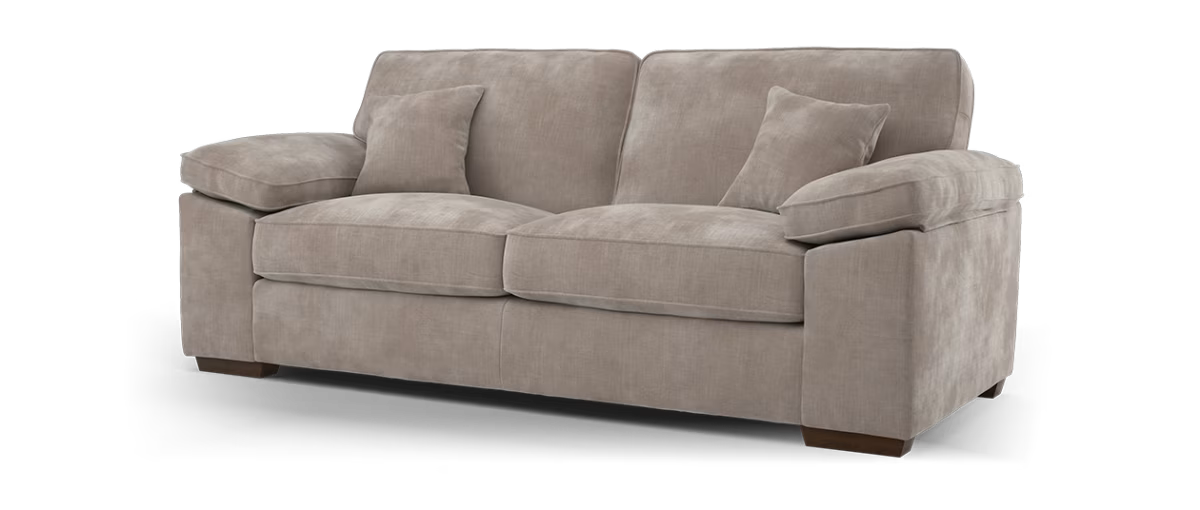 Sofology Brixton Fabric 3 Seater in Soft Chenille Wicker