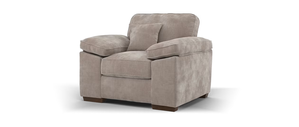 Sofology Brixton Fabric Chair in Soft Chenille Wicker