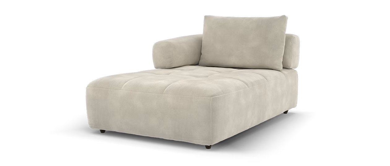 Sofology Flex Left Hand Facing Motion Chaise in Lifestyle Mottled Fabric Marble