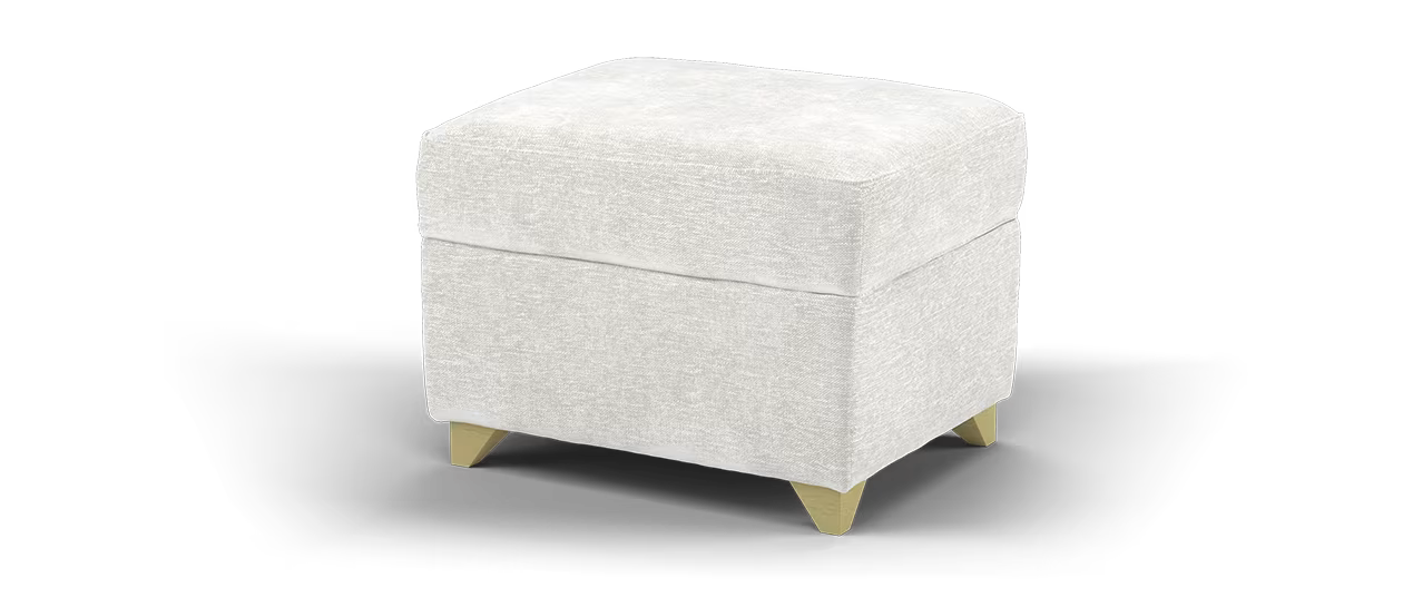 Sofology Brixton Fabric Storage Footstool in  Linen Look Chenille Mist All Over