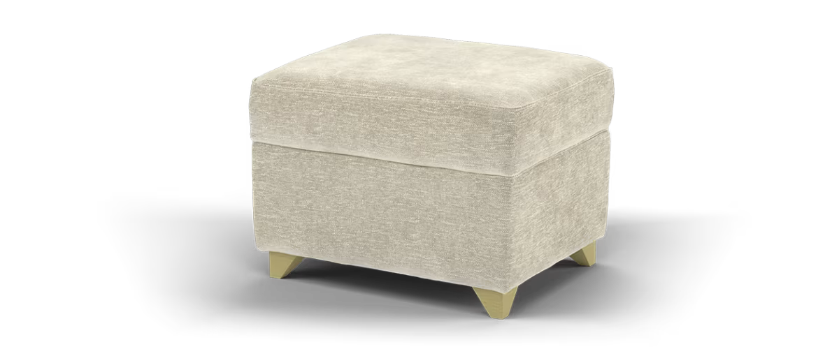 Sofology Brixton Fabric Storage Footstool in Linen Look Chenille Truffle