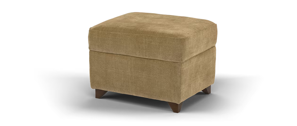 Sofology Brixton Fabric Storage Footstool in Soft Chenille Almond