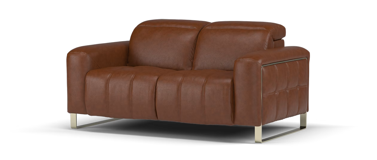 Sofology Marvella Leather 2 Seater in Trusty Sheen Butterscotch