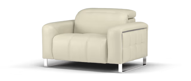 Sofology Marvella Leather Loveseat in Trusty Sheen Bone China