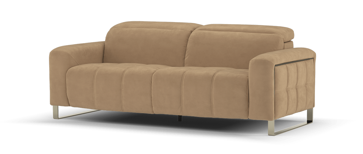 Sofology Marvella Fabric 2.5 Seater Power Recliner/Headrest in Lifestyle Nubuck Feel Fabric Camel