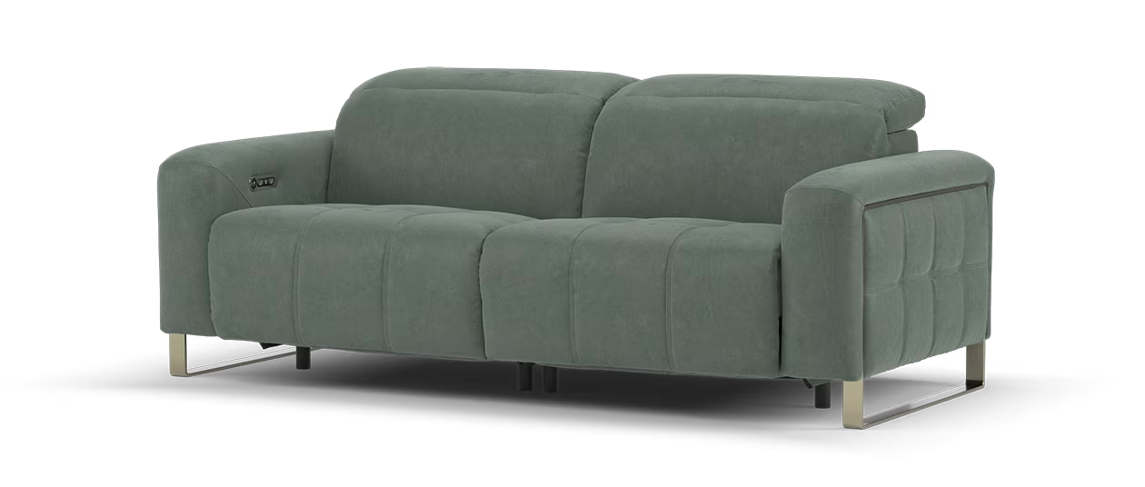 Sofology Marvella 2.5Seater Power Recliner in Lifestyle Flecked Fabric Mineral Green