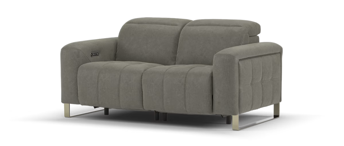 Sofology Marvella 2 Seater Sofa - Fabric Recliner - Lifestyle Flecked Mocha