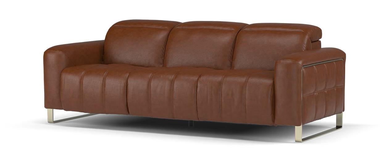 Sofology Marvella Leather 3 Seater in Trusty Sheen Butterscotch