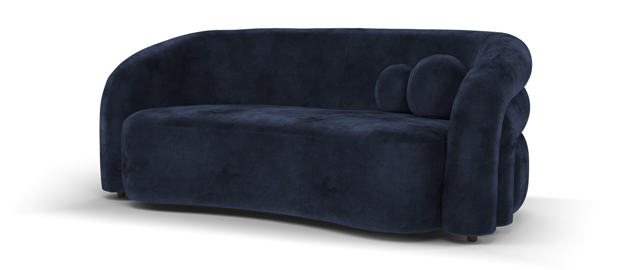 Sofology Dalston Fabric 3 Seater in Soft Chenille Navy Limited Edition
