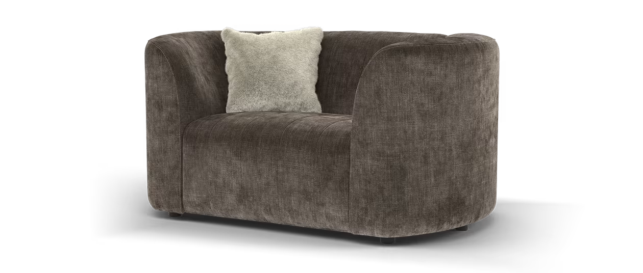Sofology The Fitzrovia Chair in Luxury Chenille Bark Mix Without Trim