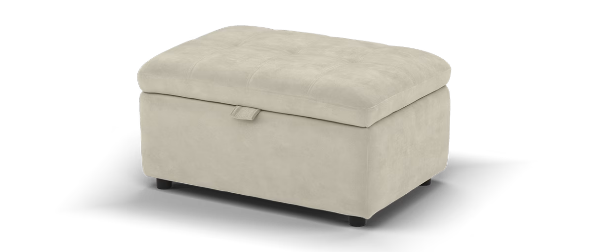 Sofology The Ripley Fabric Footstool in Lifestyle Nubuck Feel Stone